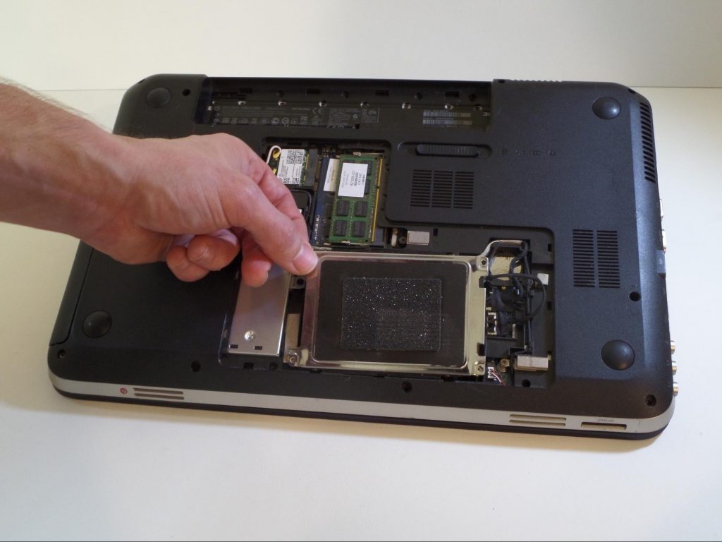 Step 2 — Open the hard drive panel